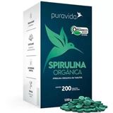 Spirulina Orgânica 200 tabletes Puravida 