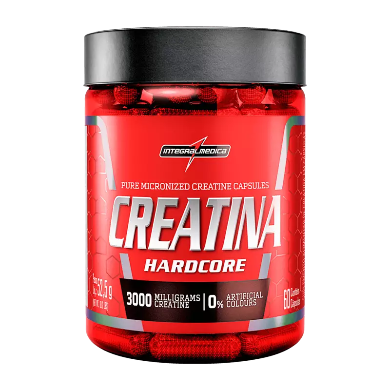 Creatina Hardcore 60 cápsulas Integral médica 