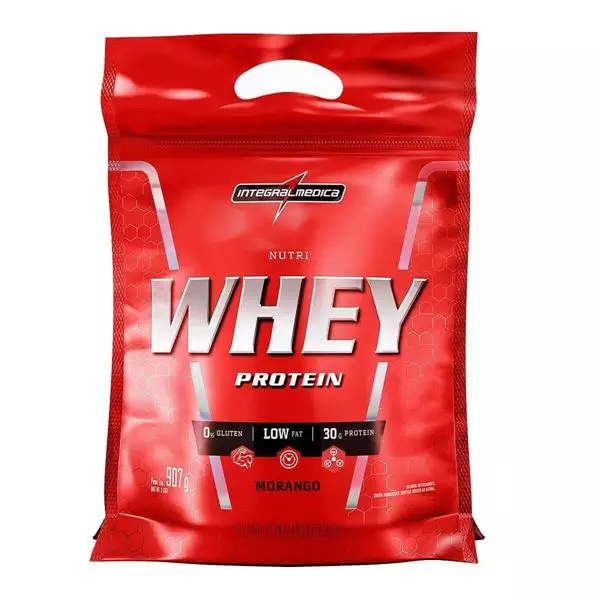 Nutri Whey Morango 907g Integral médica 