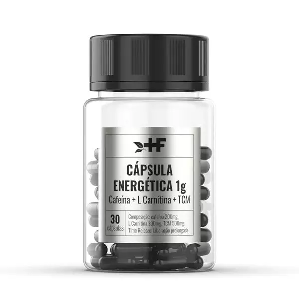 Cápsula energética - Cafeína + L Carnitina + TCM - 30 cápsulas