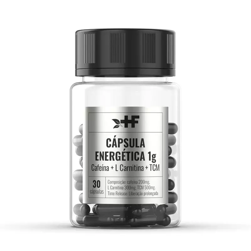Cápsula energética - Cafeína + L Carnitina + TCM - 30 cápsulas