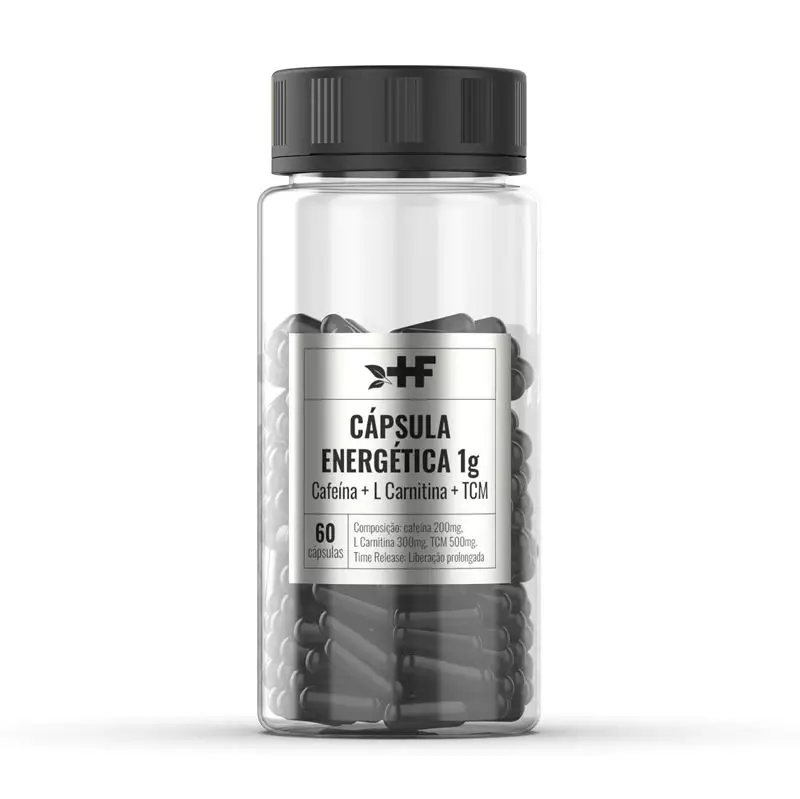 Cápsula energética - Cafeína + L Carnitina + TCM - 60 cápsulas