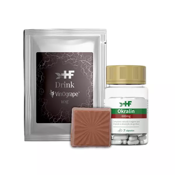 Kit emagrecimento - 30 sachês Vinogrape, 30 chocolates Morosil e 7 cápsulas 0kralin Kit emagrecimento - 30 sachês Vinogrape, 30 chocolates Morosil e 7 cápsulas 0kralin