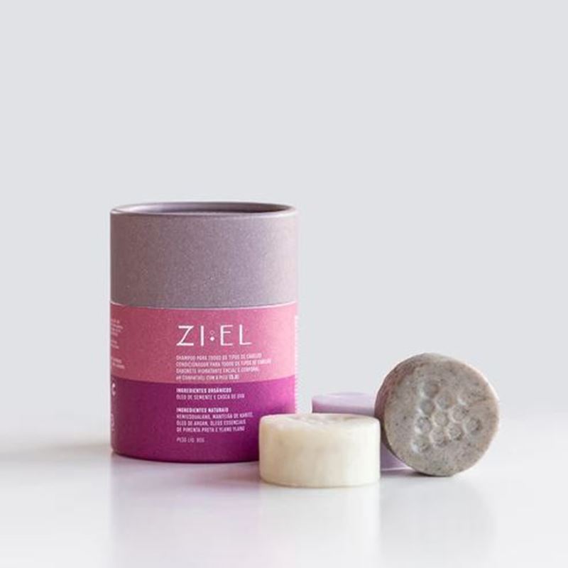 Kit viagem linha uva: shampoo, condicionador e sabonete Ziel