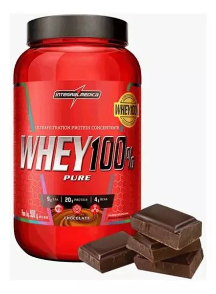 Whey 100% Pure Chocolate Pote 900g - Integral Medica Whey 100% Pure Chocolate Pote 900g - Integral Medica