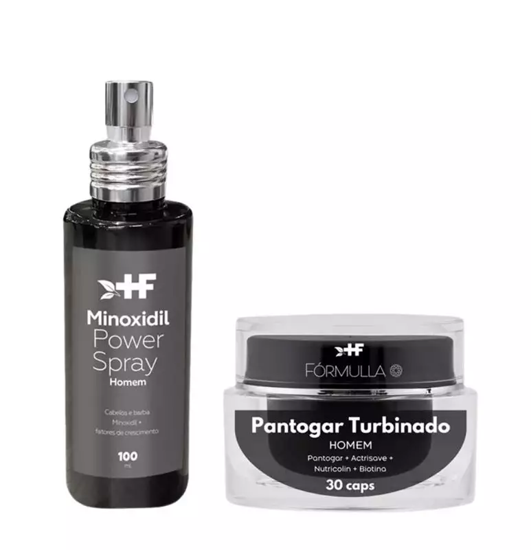 Kit Anticalvície: PantôHF turbinado + Minoxidil Power - Homem