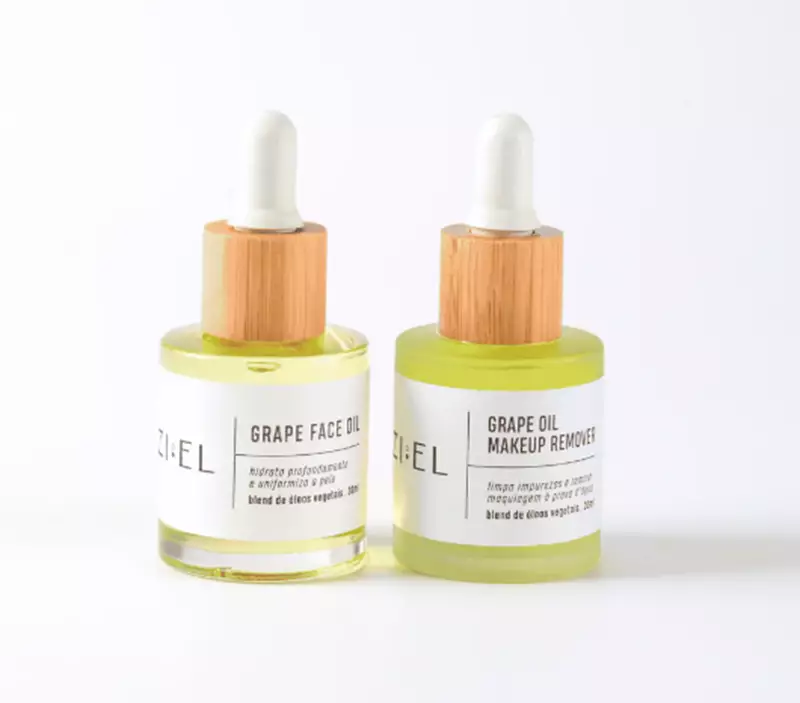Kit óleo facial e removedor de maquiagem de uva Ziel