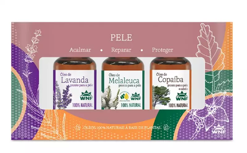 Box WNF Óleos Prontos para Pele - Lavanda, Melaleuca e Copaíba