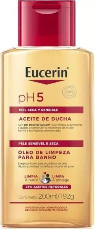 Eucerin, Óleo de Limpeza para Banho pH5 200ml