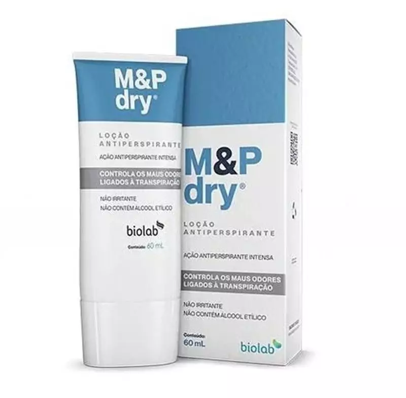Loção Antiperspirante para Mãos e Pés Biolab M&P Dry com 60ml