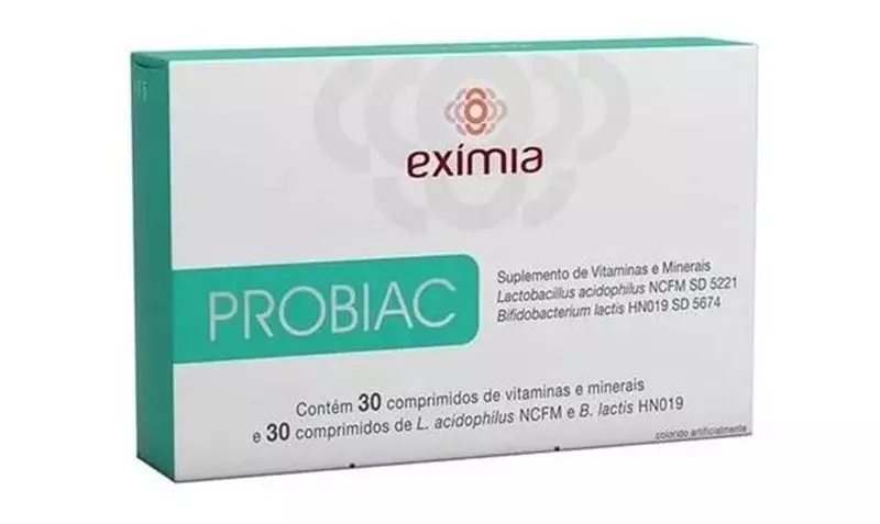 Exímia Probiac 30 Comprimidos Vitaminas e Minerais + 30 Comprimidos de Lactobacillus