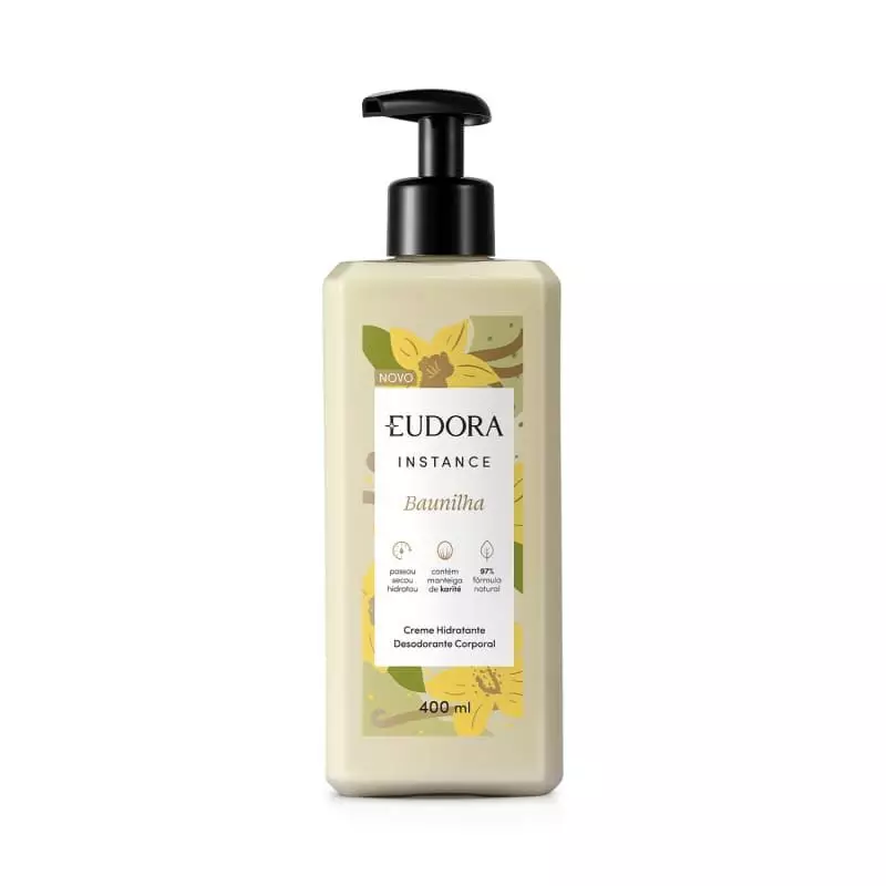 Creme Hidratante Desodorante Corporal Instance Baunilha Eudora 400ml