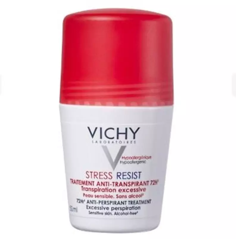 Desodorante Antitranspirante Roll-On Vichy Stress Resist Feminino 72H Transpiração Excessiva Sem Álcool Pele Sensível 50Ml