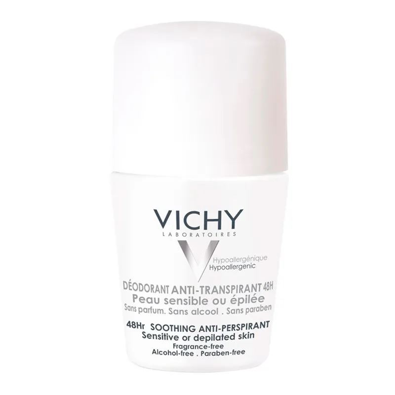 Desodorante 48H Vichy - Desodorante Roll-On para Peles Muito Sensíveis ou Depiladas 50ml