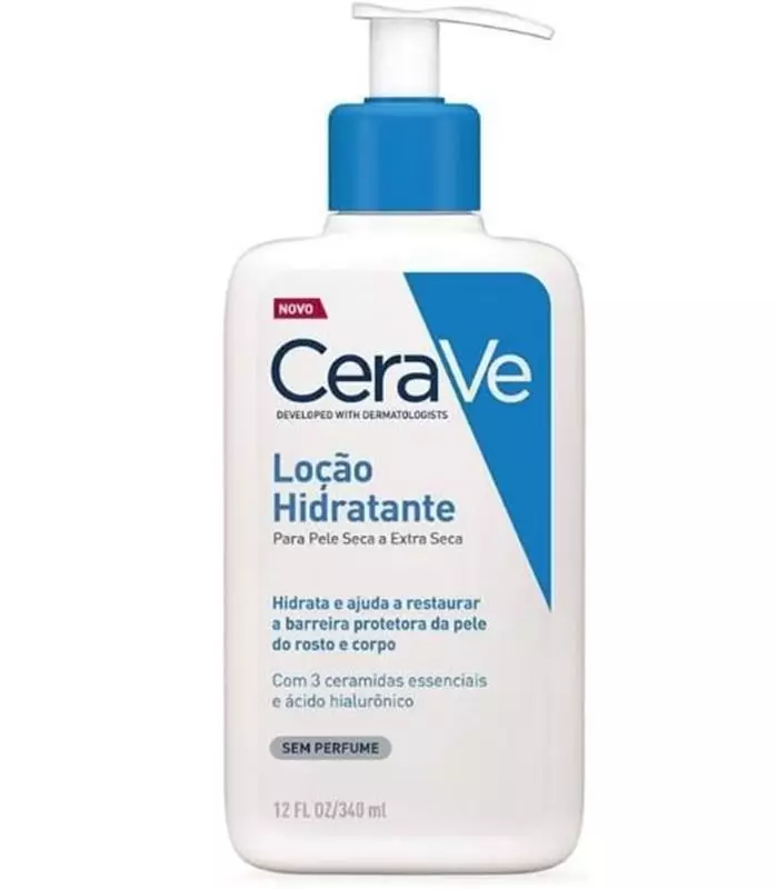 CeraVe, Loção Hidratante Corporal, com textura Fluida e Ácido Hialurônico