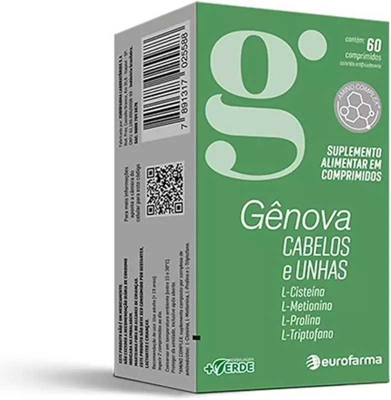 Gênova Cabelos e Unhas 60 comprimidos  Eurofarma