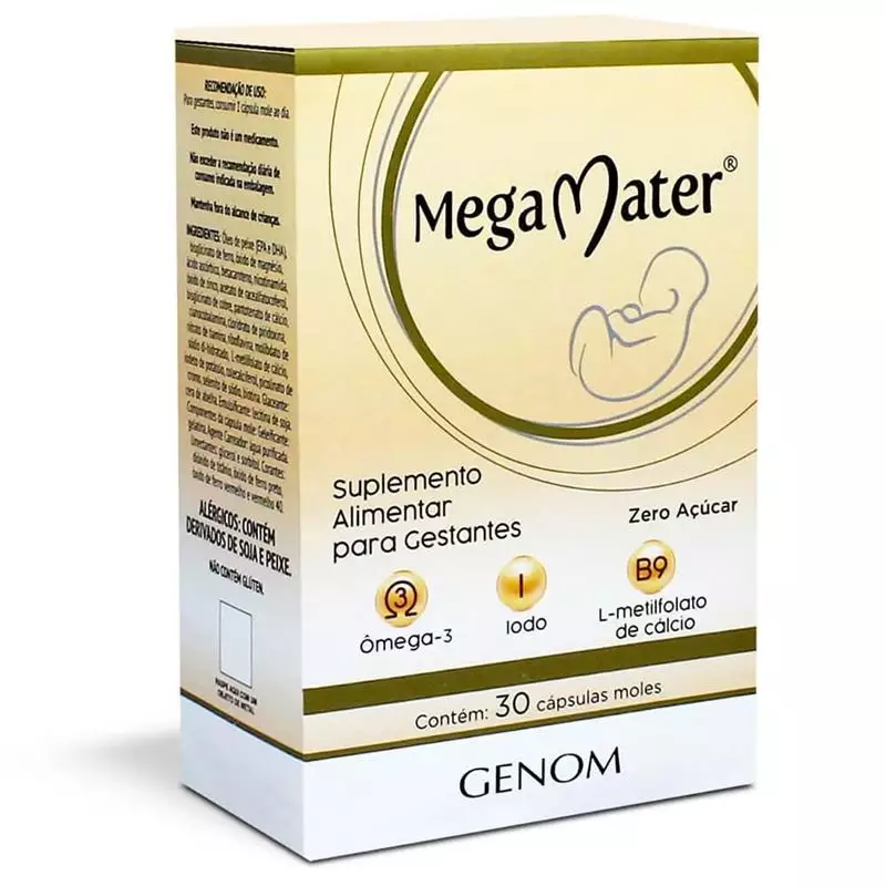 Polivitamínico Mega Mater para Gestantes 30 cápsulas