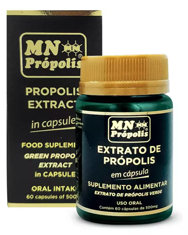 Extrato De Propolis Em Cápsulas Mn Própolis Com 60 Cápsulas